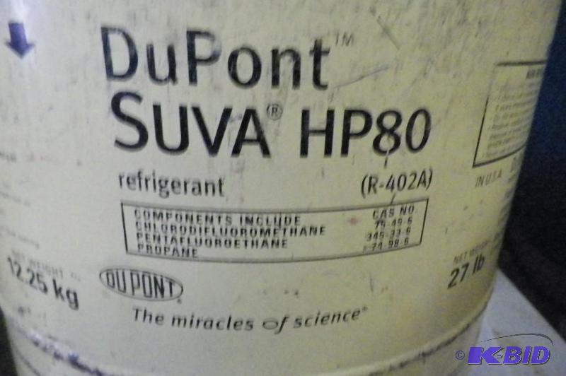 lot 202 image: DuPont Suva Freon HP80 R-402A Tank Full