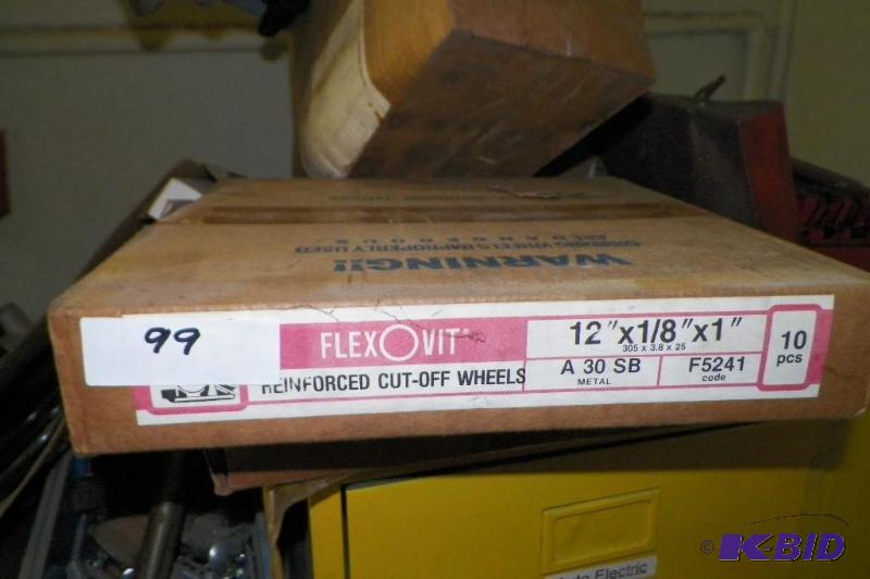 lot 99 image: 10 12 inch x 18 inch x 1 inch cutoff wheels