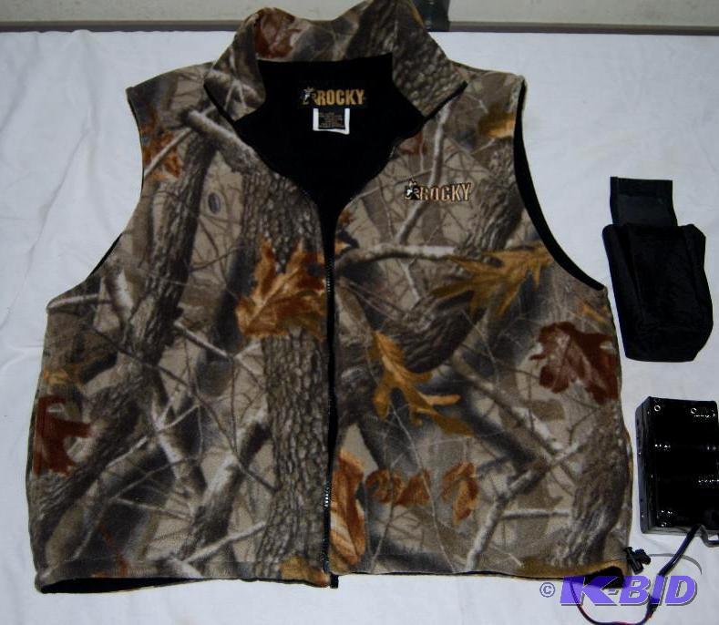 Rocky Heated Fleece Vest, belt mounted power ...