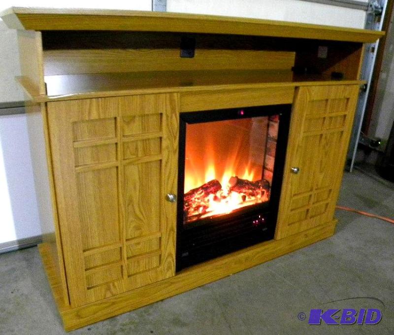 Castlecreek Mission-style Media Stand Firepla...