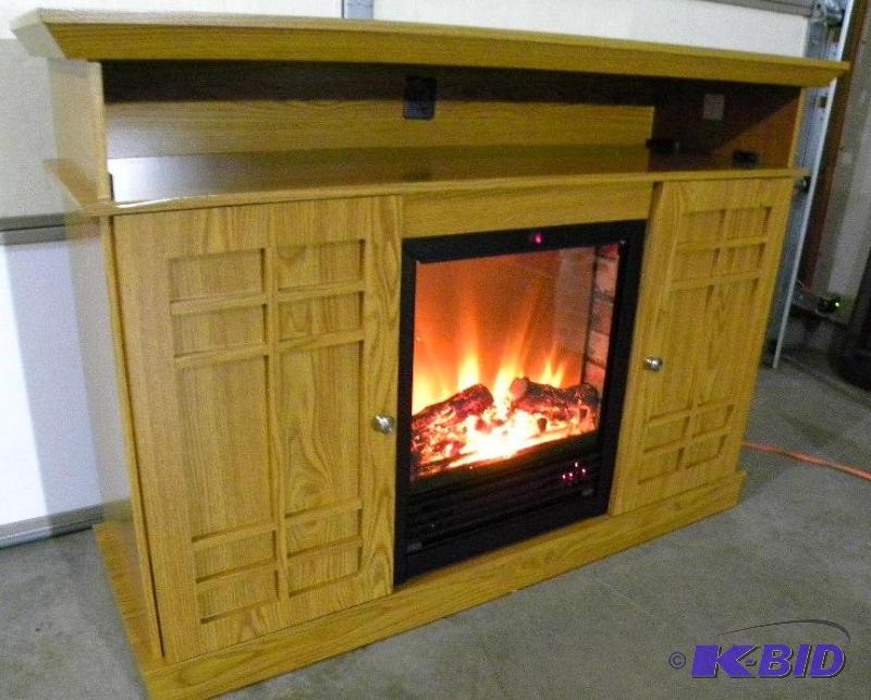 Castlecreek Mission-style Media Stand Firepla...