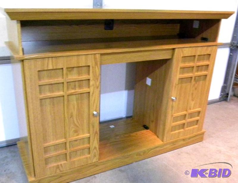 Castlecreek Mission-style Media Stand Firepla...