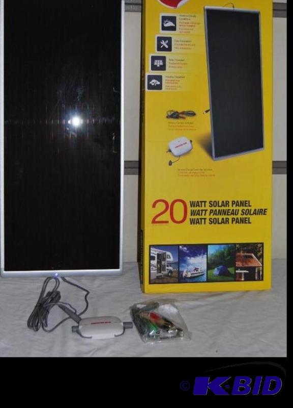 20W Solar Panel, weatherproof, blue LED indic...