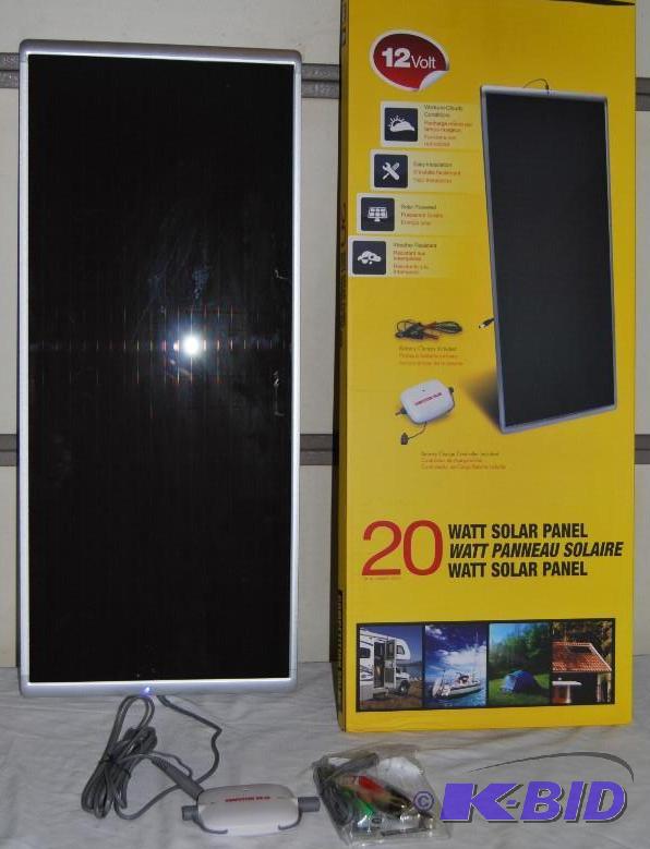 20W Solar Panel, weatherproof, blue LED indic...