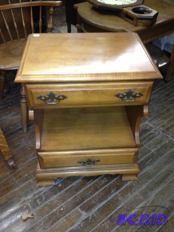 Solid Wood End Table with Drawers...