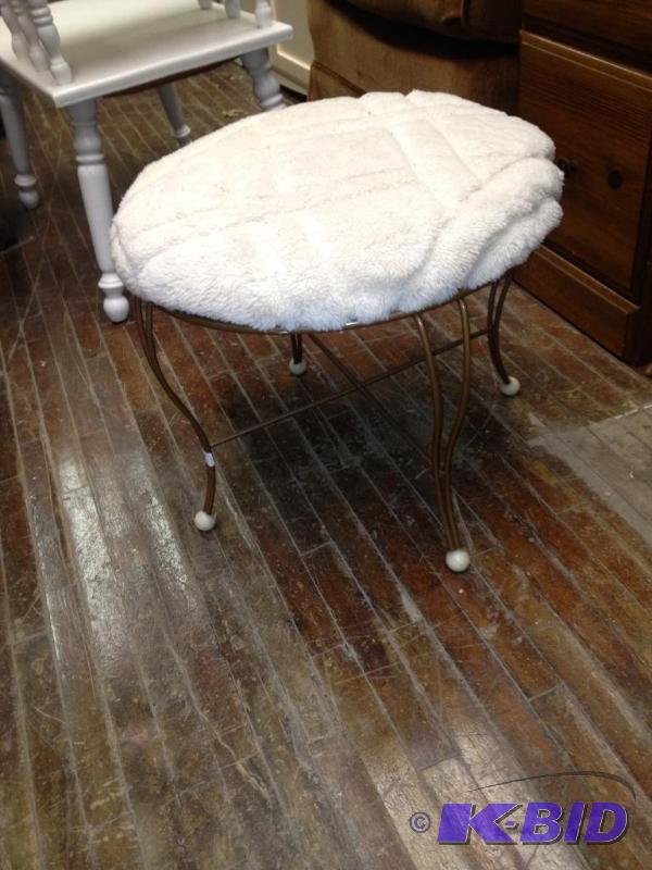 Fuzzy Foot Stool&nbsp  Metal Case&nbsp...
