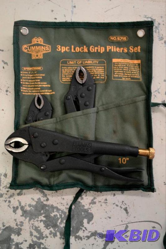 Cummins 3pc Lock Grip Pliers Set