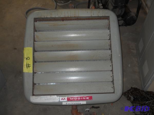 Modine hot water unit heater. Model and Seria...