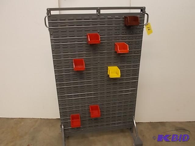 Akro 2-Sided Hanging Bin Cart With Asstd Bin...
