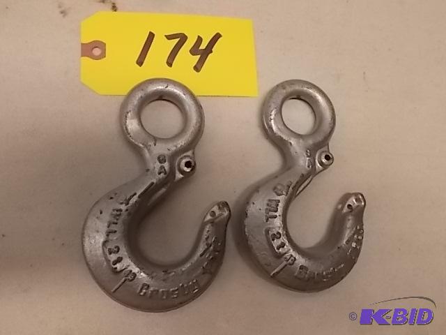 (2) Crosby GR-100 Slip Hooks, New...