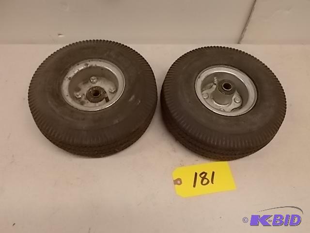 (2) 4.103.50-4 Pneumatic Tires on Rims, 58&...