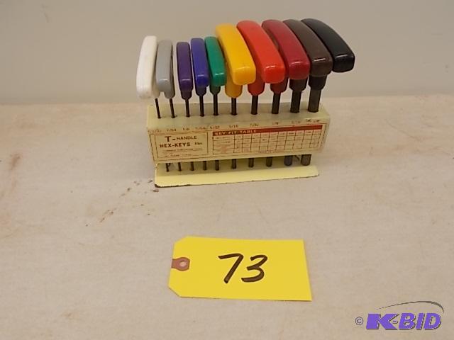 10 pc. T-Handle Hex Key Set, 332&quot-38&q...