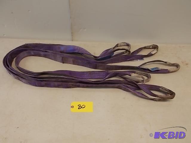 (4) 6 12&quot Lifting Straps, 1000 kg. Capa...