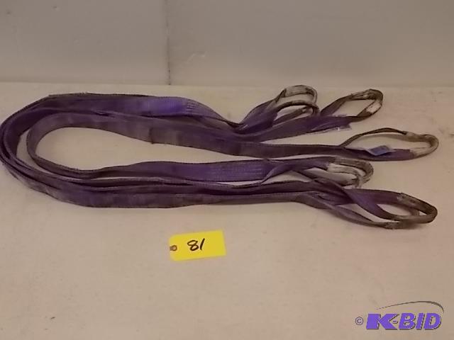 (4) 6 12&quot Lifting Straps, 1000 kg. Capa...
