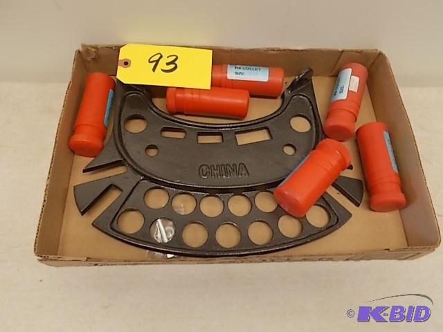 R8 Collet Rack &amp (6) Asstd R8 Collets...