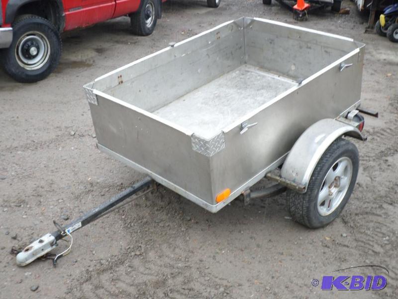 lot 6 image: 1979 Homemade Single Axle Steel-Framed Utilit...