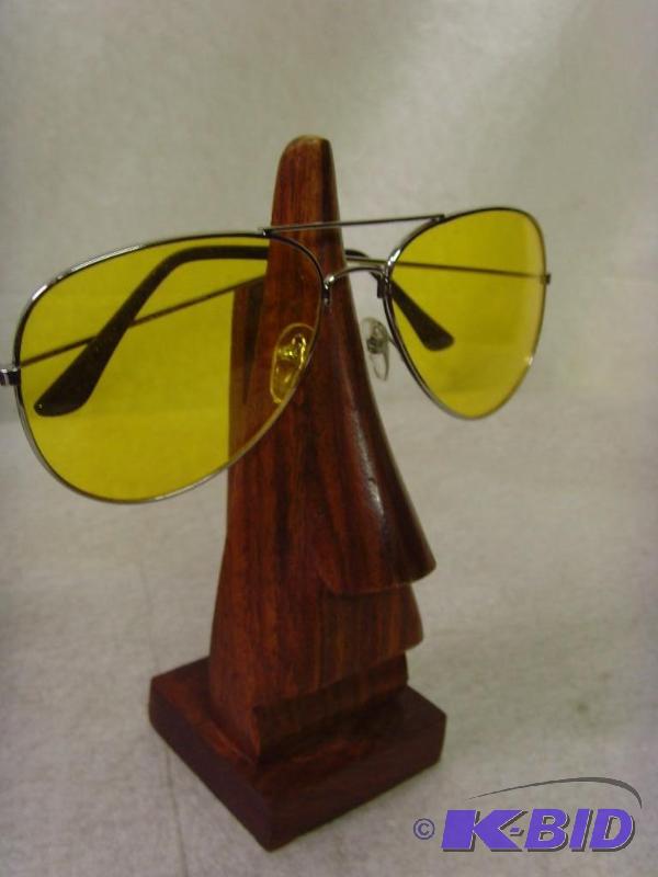 lot 133 image: Wooden Face Spectacle Holders