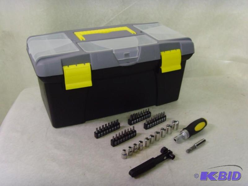 lot 208 image: 46 Tool Piece Set With Toolbox