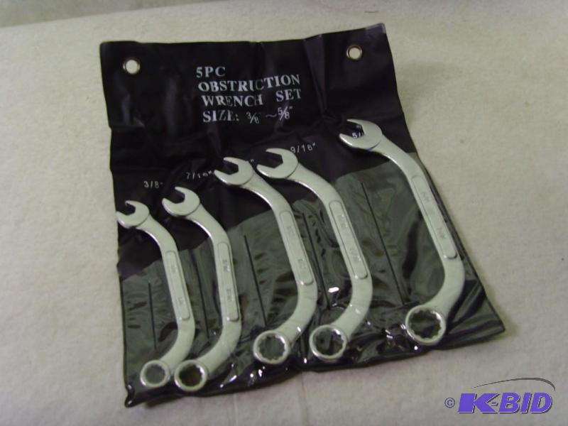 lot 211 image: 5 Piece Obstruction Wrench Set