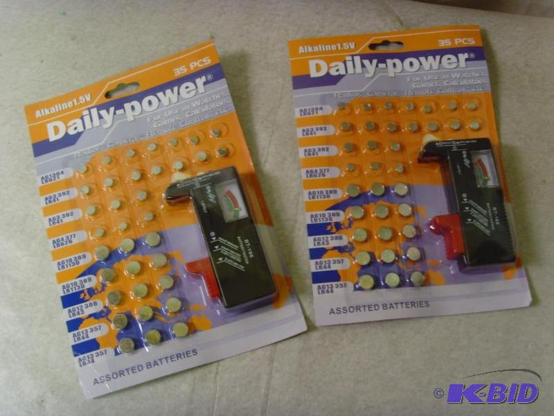 lot 253 image: Alkaline Battery Set with Tester