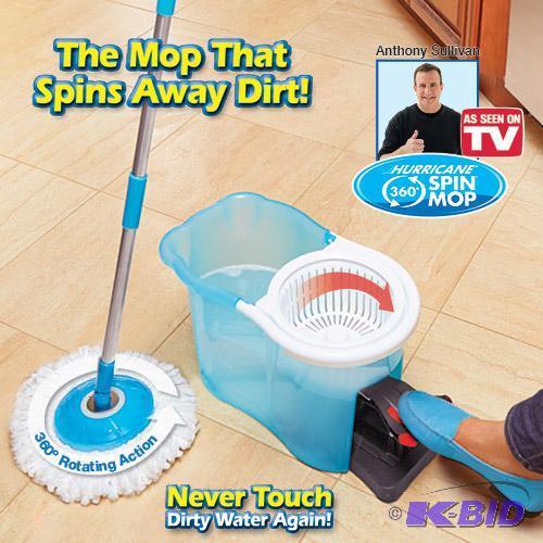 lot 8 image: As Seen on TV Hurricane Spin Mop
