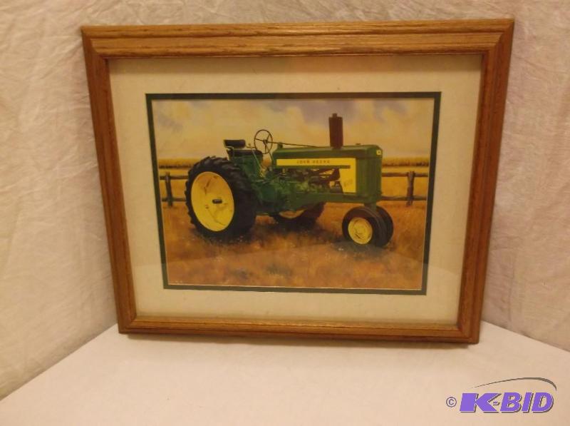 lot 3 image: Nice print of John Deere 620 by Charles Freit...