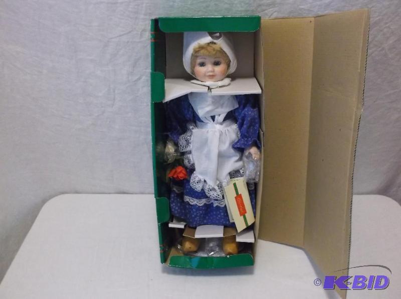 lot 61 image: Beautiful hand painted porcelain doll 15 12&...