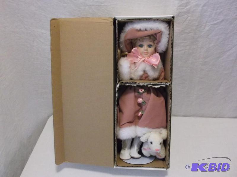 lot 62 image: Beautiful hand painted porcelain doll 16"...