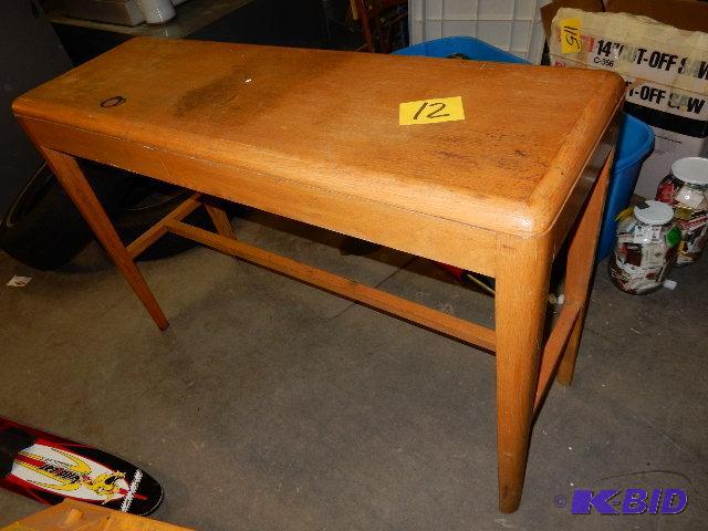 Oak Sofa Table.. Solid. Needs refinishing.. 4...