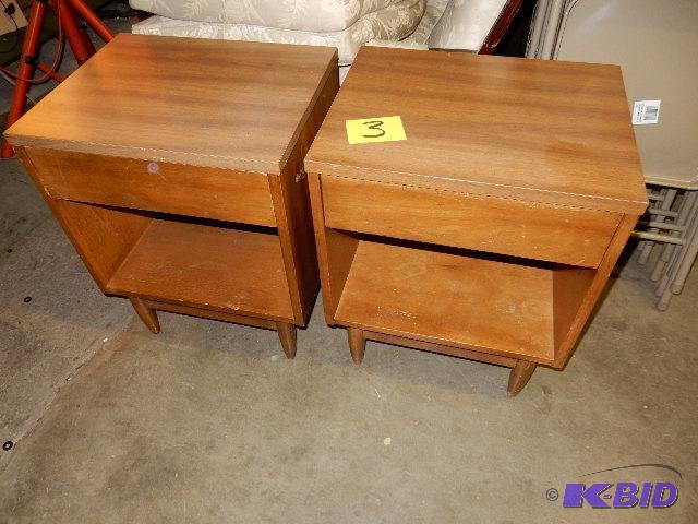 2 nice MID MOD style night stand tables with ...