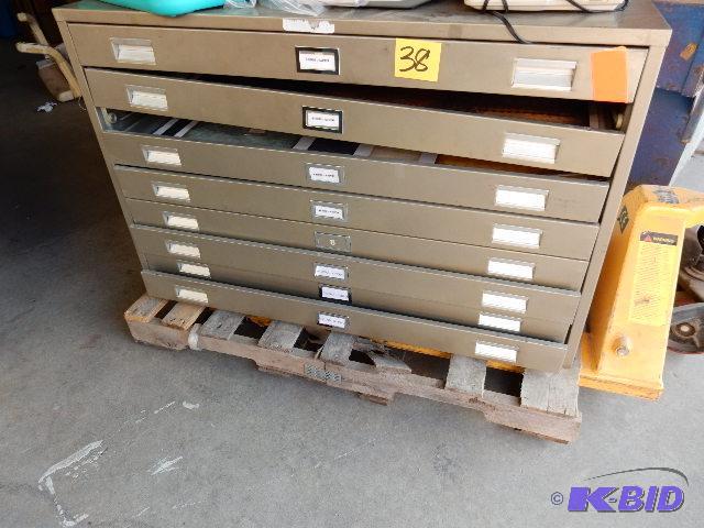 Flat File.. 8 Drawers.. Drawer slides and dra...