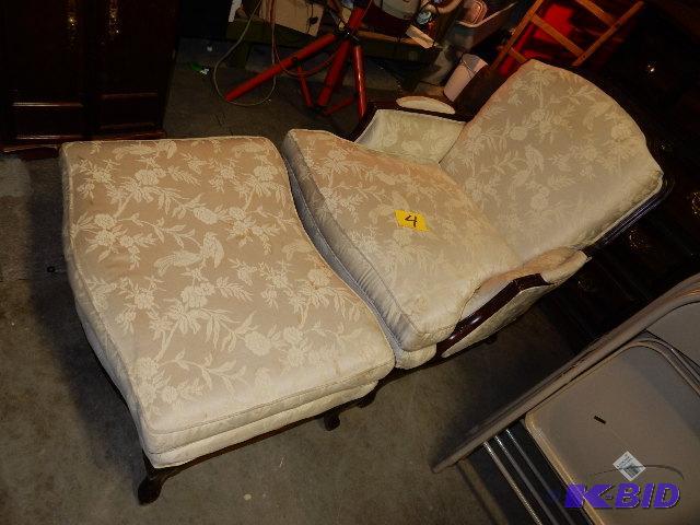 Nice overstuffed Chair and matching ottoman.....