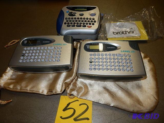 2, CASIO Label Makers 1, Brother Label Maker....
