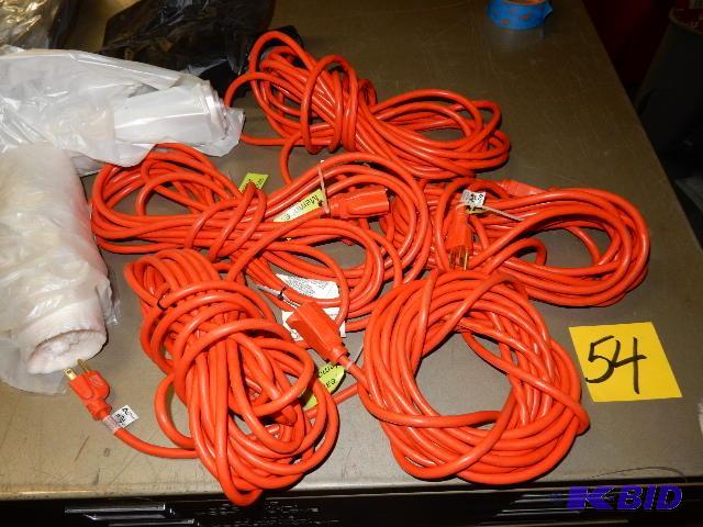5, 25 ft 3 prong plug extension cords.. 3 par...