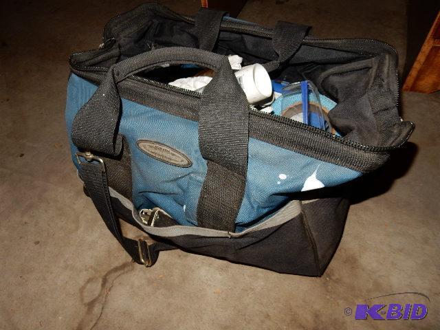 Painters bag and misc. Painting supplies in i...