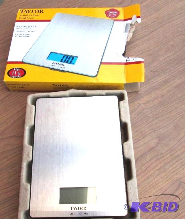 lot 105 image: Taylor stainless steel food scale...