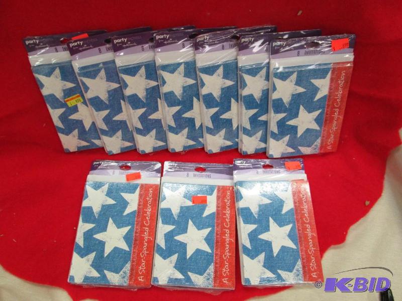 lot 159 image: Qty 10 pkg -8 in each pkg A Star-Spangled Cel...