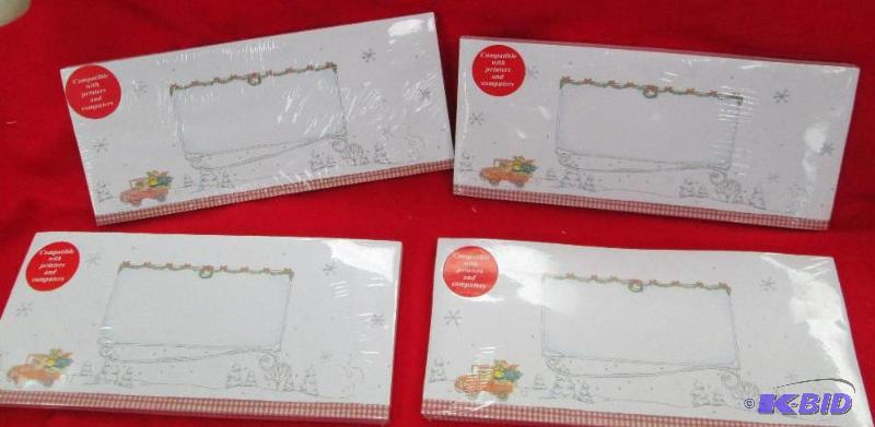 lot 161 image: Qty 4 pkg 25 Christmas Envelopes- Compatible ...