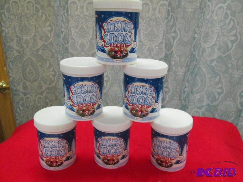 lot 198 image: Qty 6 Insta Snow Powder Makes almost 3 gallon...