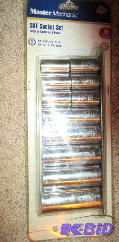 lot 20 image: Master mechanic SAE deep socket set, english...