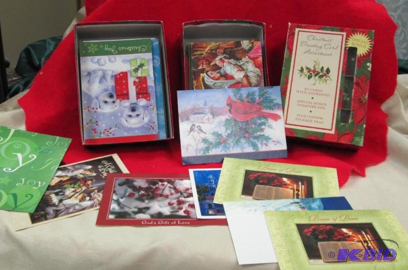 lot 222 image: Qty 3 boxes of Christmas cards...
