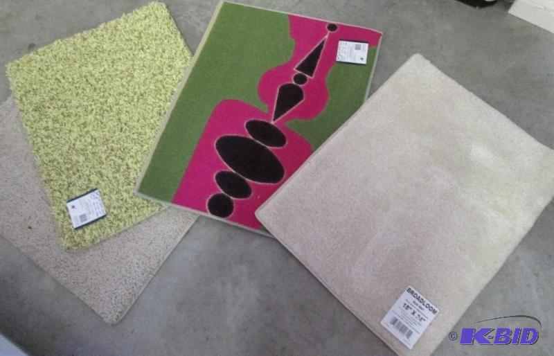 lot 357 image: lot of 4 houshold bathroom rugs, 18" x 2...