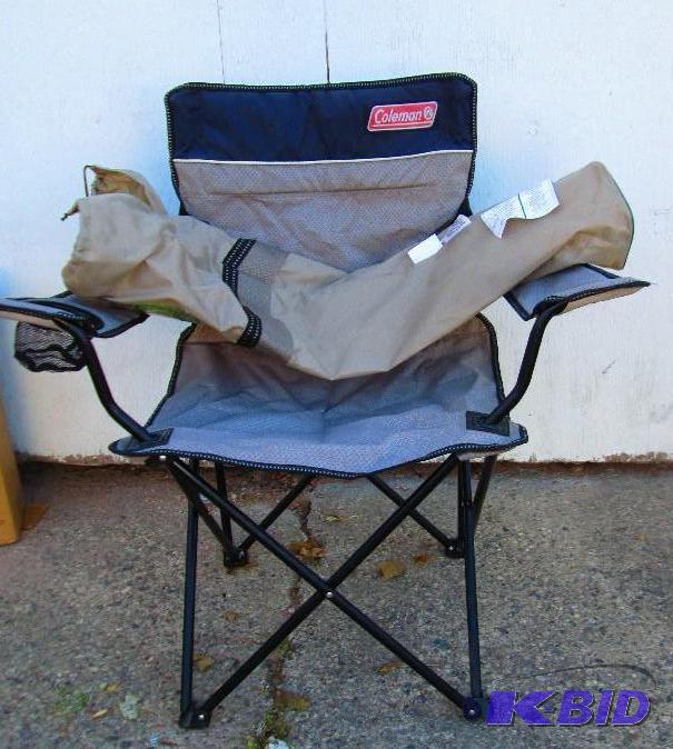 lot 5 image: &quotFolding Coleman camp chair in good cond...