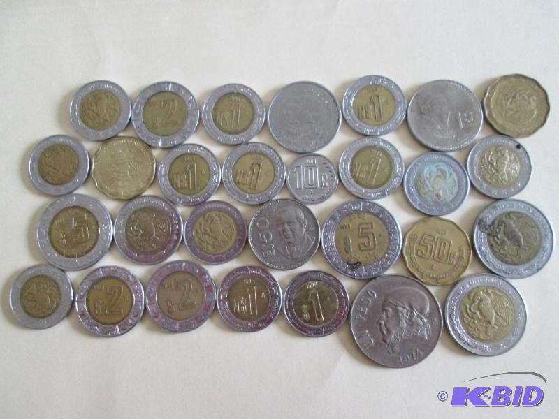 lot 77 image: Assorted Mexican coins...