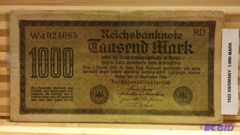 1922 GERMANY 1000 MARK NOTE...