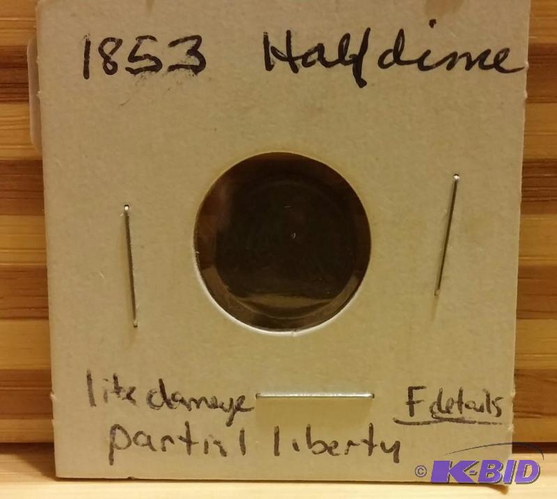 1853 HALF DIME 90% SILVER...