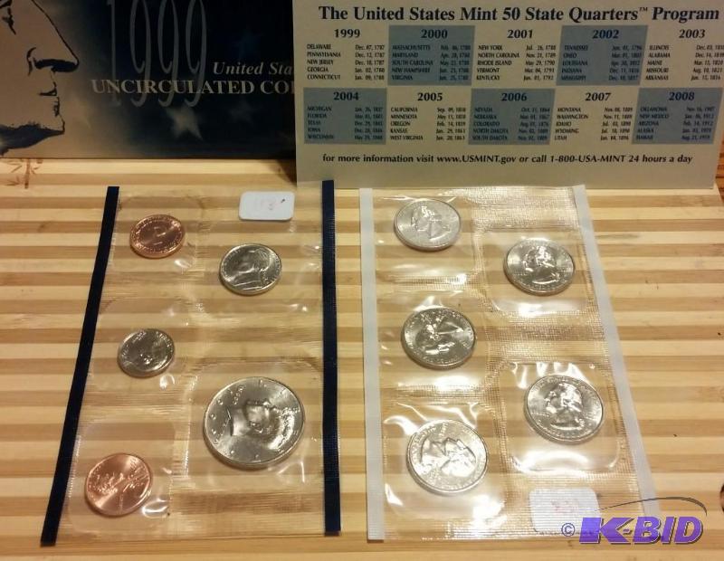 1999 PHILADELPHIA MINT COIN SET WITH STATE QU...