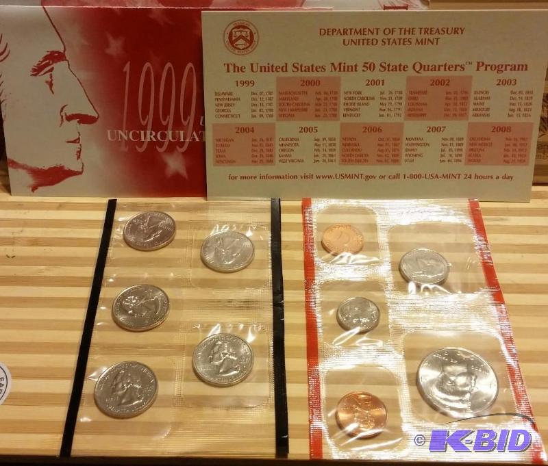 1999 DENVER MINT COIN SET WITH STATE QUARTERS...