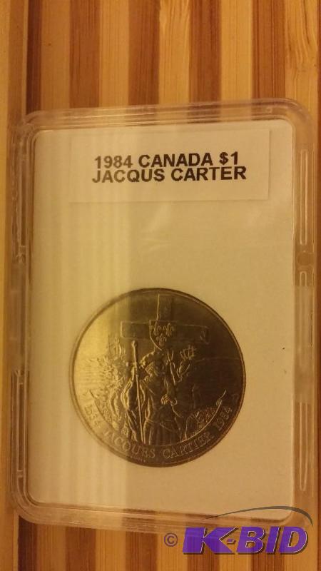1984 CANADA ONE DOLLAR COIN JACQUES CARTER CO...