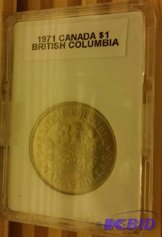 1971 CANADA ONE DOLLAR COIN BRITISH COLUMBIA ...